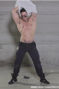 Handsome guy stripping