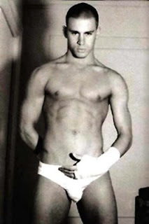 Channing Tatum posing in briefs