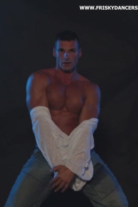 Muscled male stripper